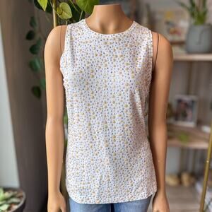 St. John Yellow Label Embellished Sparkling Studded Sleeveless Top - Medium